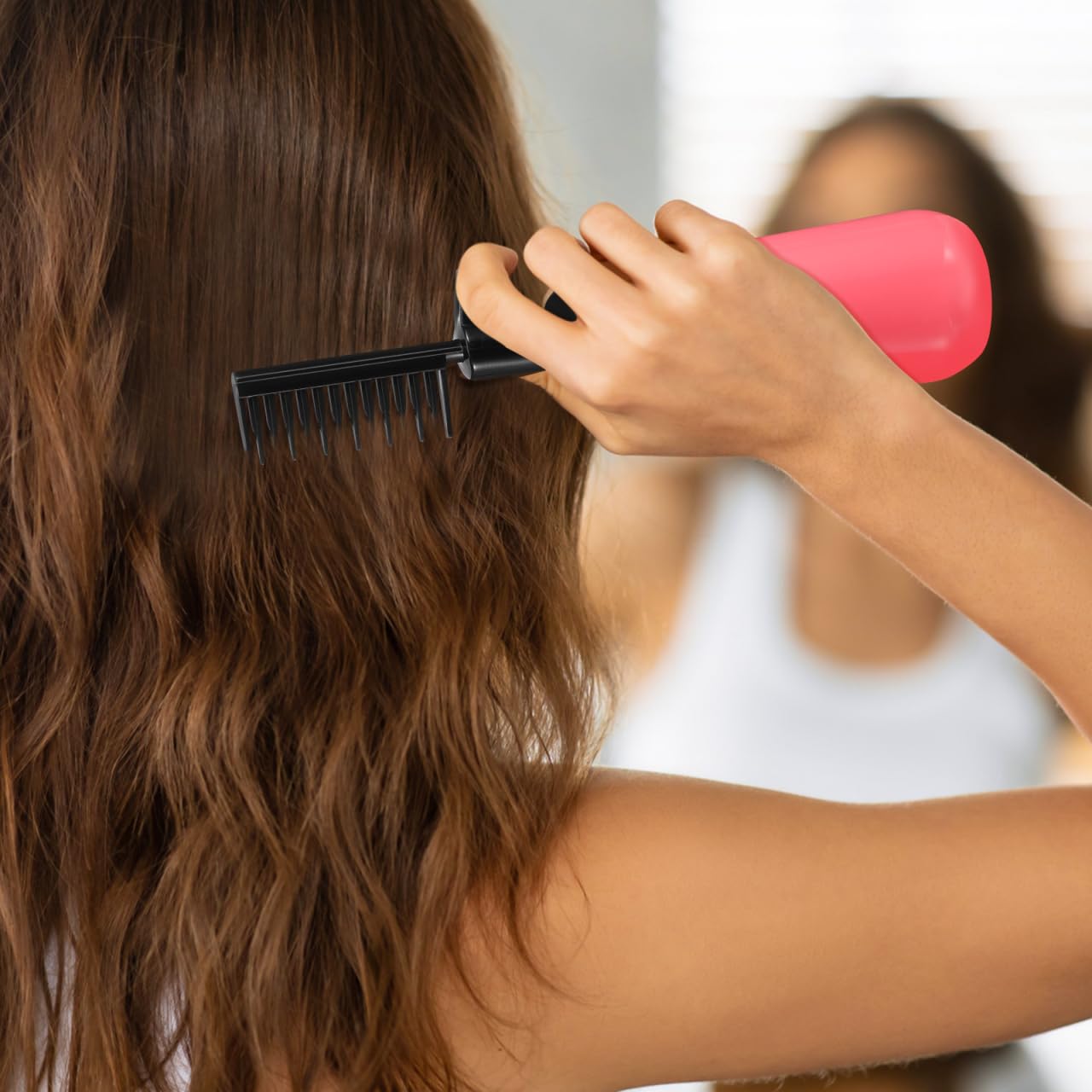 Hair Shampoo And Lotion Applicator Bottle With Comb